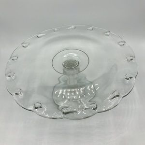 Vintage Indiana glass teardrop cake stand